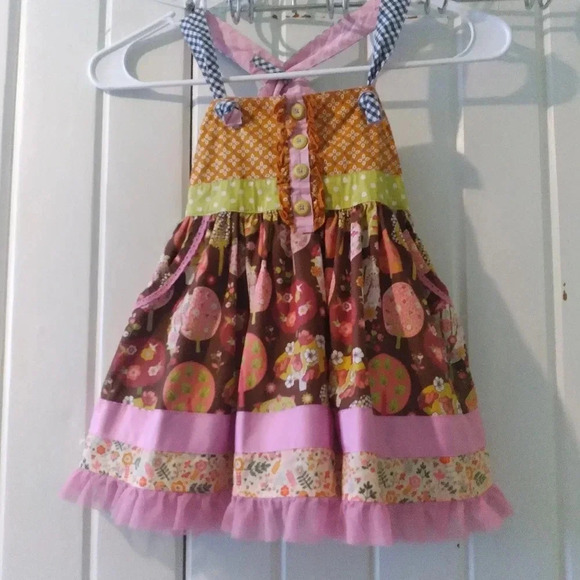 Matilda Jane Spinning With Joy Knot Dress Make Believe Tulle-size 2 EUC - Picture 1 of 8
